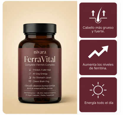 FERRAVITAL™ | Combate la caída del cabello y la fatiga con ferritina avanzada**