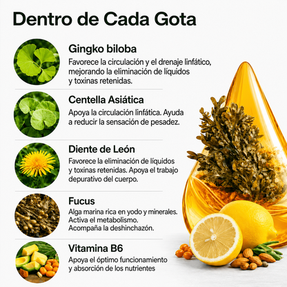 OnyVera™ | Drena Naturalmente la Hinchazón del Rostro, Abdomen y Piernas