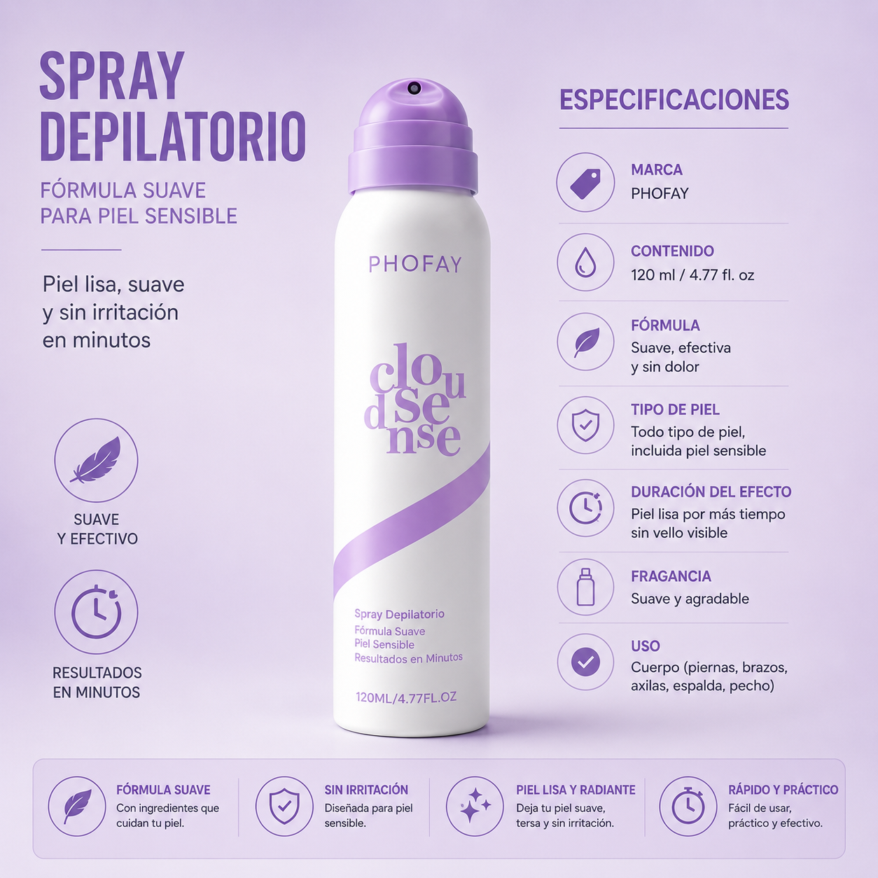 Cloudense™ Spray Depilatorio